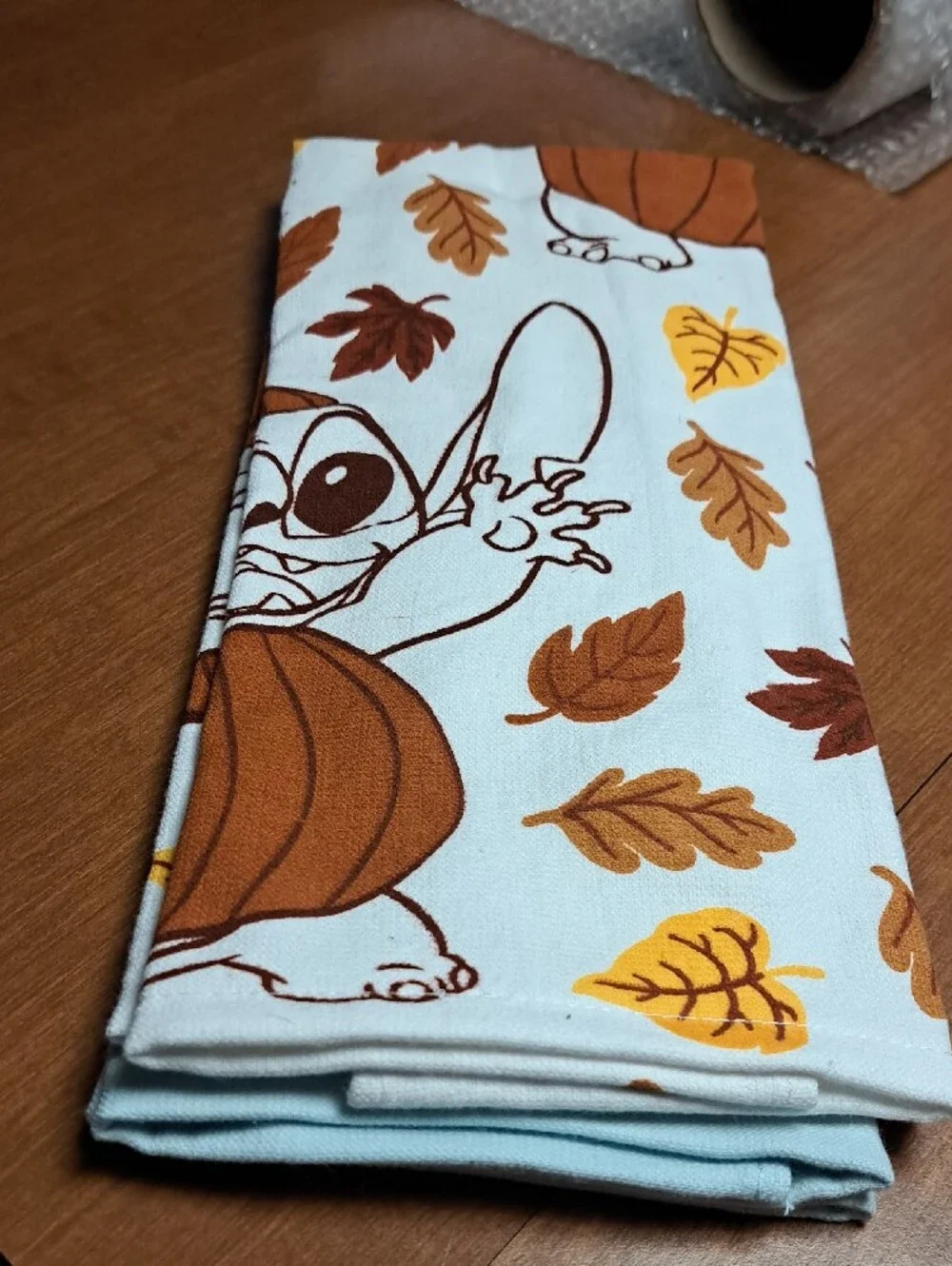 Disney Stitch Light Blue & Orange Stitch Pumpkin Kitchen Towel Set